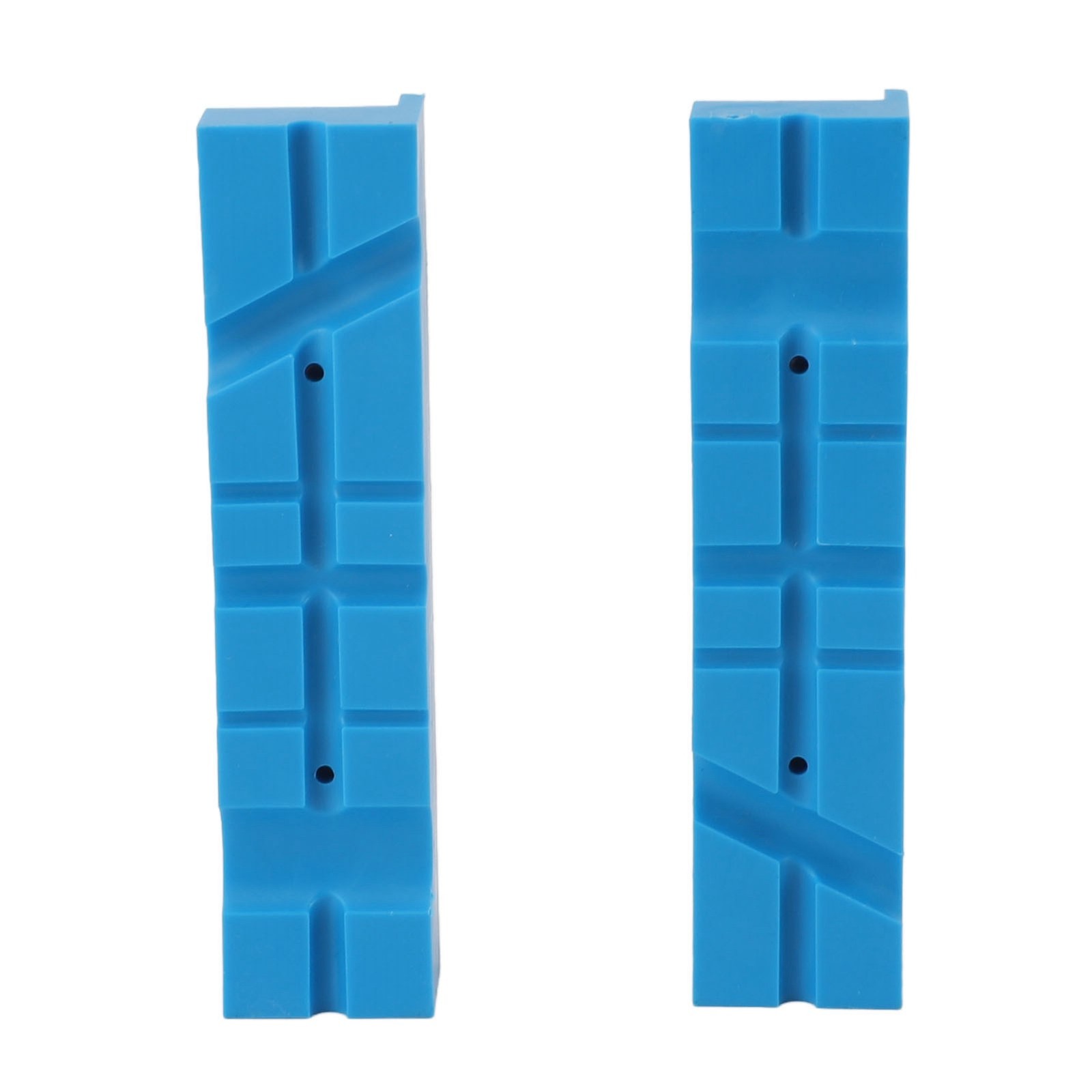2 Pcs Vise Jaw Pad Cover Protector Magnetic Multi-Angle Groove Non-Slip Soft Pu.
