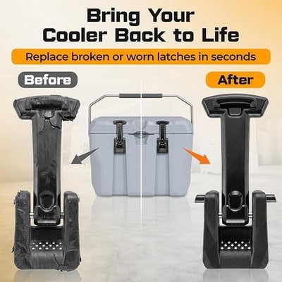 2 Pack Replacement Cooler Latches for Lifetime Coolers Black Heavy Duty  2-Pack