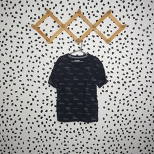 Old Navy Navy Blue Shark Fin Ocean Boys Short Sleeve Graphic T-Shirt Size Small