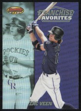 Zac Veen 2020 Bowman's Best 2000 Franchise Favorites #FFA-ZV Colorado Rockies