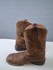 Ariat Mens Boots 9 EE Wide Brown Sport Patriot II Western Square Toe 10031444