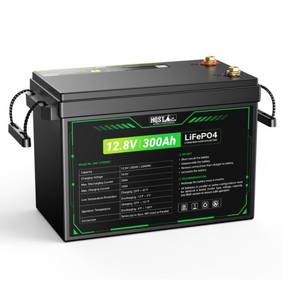 HQST 12V 300Ah LiFePO4 Lithium Battery  - Compact Size (10 Year Warranty)