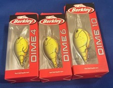Lot of 3 lures Berkley Dime # 4 ~ 6 ~ 10 Crank Baits ~ Root beer Craw