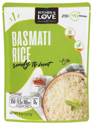 Kitchen & Love Ready To Heat Basmati Rice 8 Oz