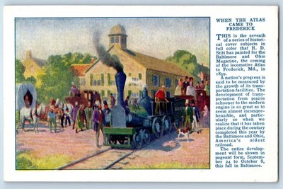 When The Atlas Came To Frederick Locomotive Train Atlas To Frederick MD Postcard