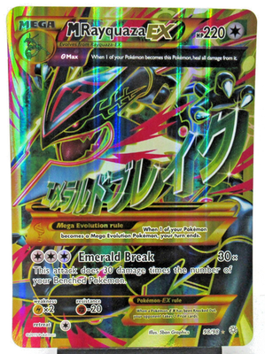 Pokemon 98/98 Jumbo Card Mega Rayquaza EX Holo Shiny Full Art