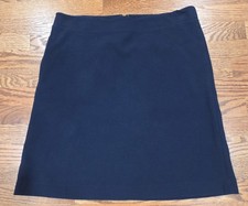 Talbots Navy Blue Textured Cotton Blend Pencil Skirt Size 8 Career