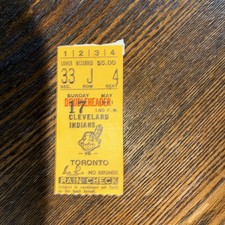 BASEBALL GAME TICKET ~ CLEVELAND INDIANS ~ TORONTO BLUE JAYS ~ 1981 ~ CLEVELAND