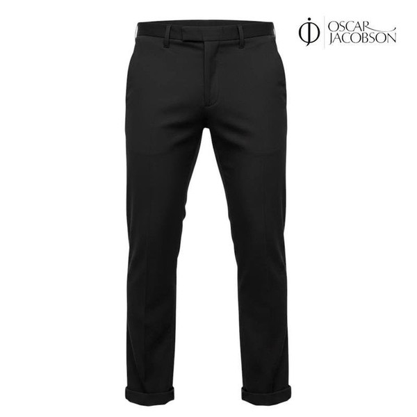 Men Oscar Jacobson Trousers Black Wool S