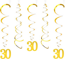 20 Gold Spiralen 30. Geburtstag Deko Girlande Party Männer Frauen