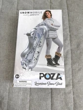 POZA Silver Confetti Snowmobile Inflatable Snow Sled – 51” Snow Tube