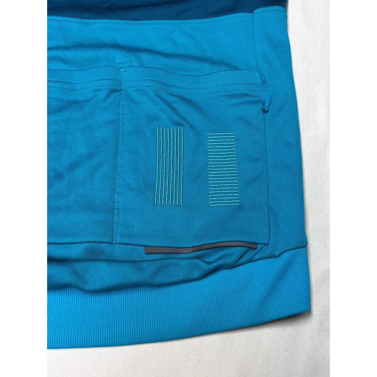 Rapha Mens Short Sleeve Tricolour Cycling Jersey Blue Merino Wool