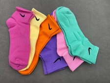 6 Pairs Nike Everyday Lightweight Ankle Socks Women Size L FREE SHIPPING 6Colors