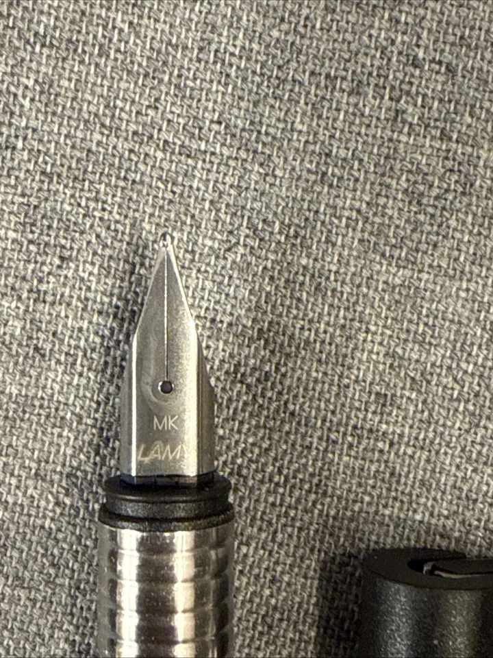 Lamy Logo Stainless Steel Pen Set Fountain & Ballpoint In Leather Case EUC - Image 3 of 4