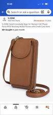 Small Crossbody Bag for Women Cell Phone Purse RFID Blocking Wallet  Light Brown