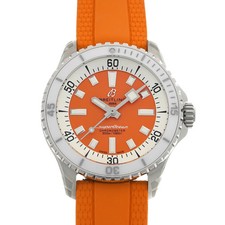BREITLING WATCH SUPEROCEAN AUTOMATIC 36 A17377211O1S1 ORANGE SS/RUBBER MEN'S F/S 2