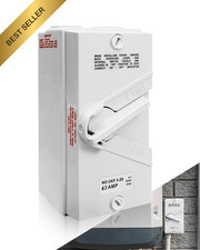 3 Pole Enclosed Motor Disconnect Switch 63A 440V, 3 Phase Electrical, IP65...