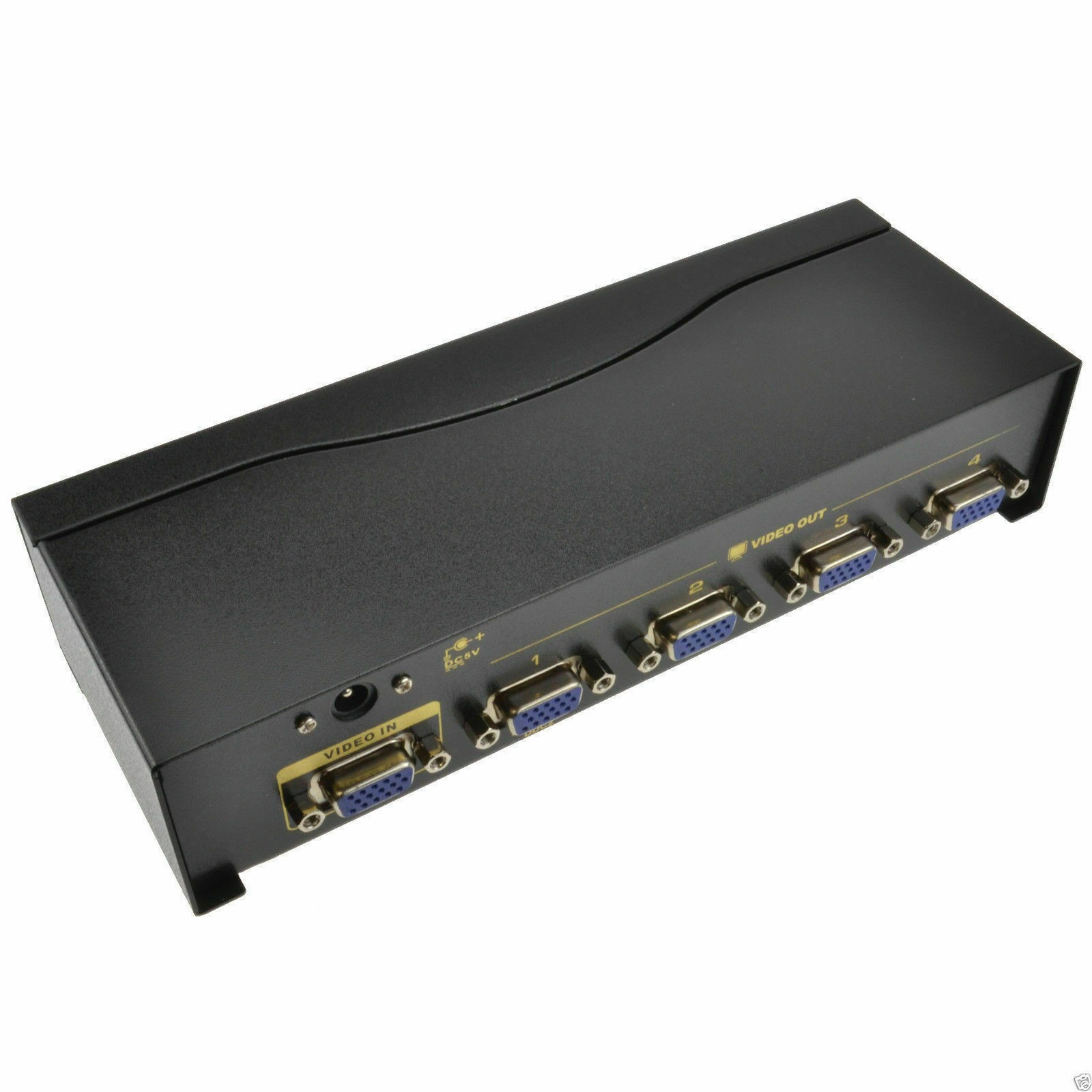 SVGA VGA 4 Port Splitter From 1 Device to 4 Monitors/Displays upto 75m