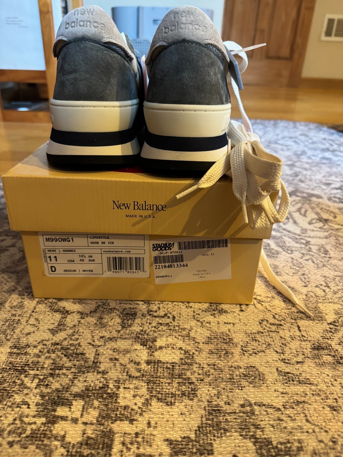 New Balance x Teddy Santis 990v1 Made in USA Grey Navy M990WG1 Men's Sz 11 image 6