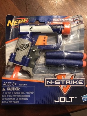 Nerf A0707 N-Strike Jolt Blaster - Blue New Slightly Bent Package 2015
