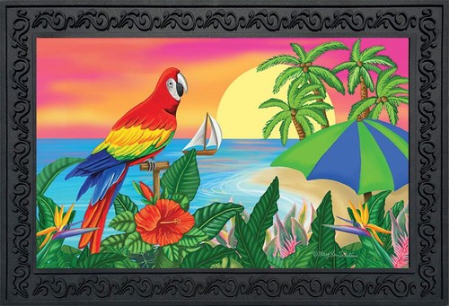 Briarwood Lane Paradise Parrot Summer Doormat - 第 1/4 張圖片