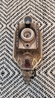 Vintage Cast Aluminum Art Deco Slip Shade Wall Sconce Circa 1920s