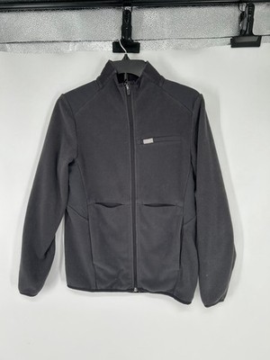 FIGS Technical Collection On Shift Fleece Jacket Womens XS Dark Grey Full Zip Up