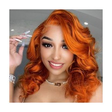 Hihmarm Ginger Body Wave Wigs Human Hair 13X4 HD Lace Front Wigs Hu... Fast Ship