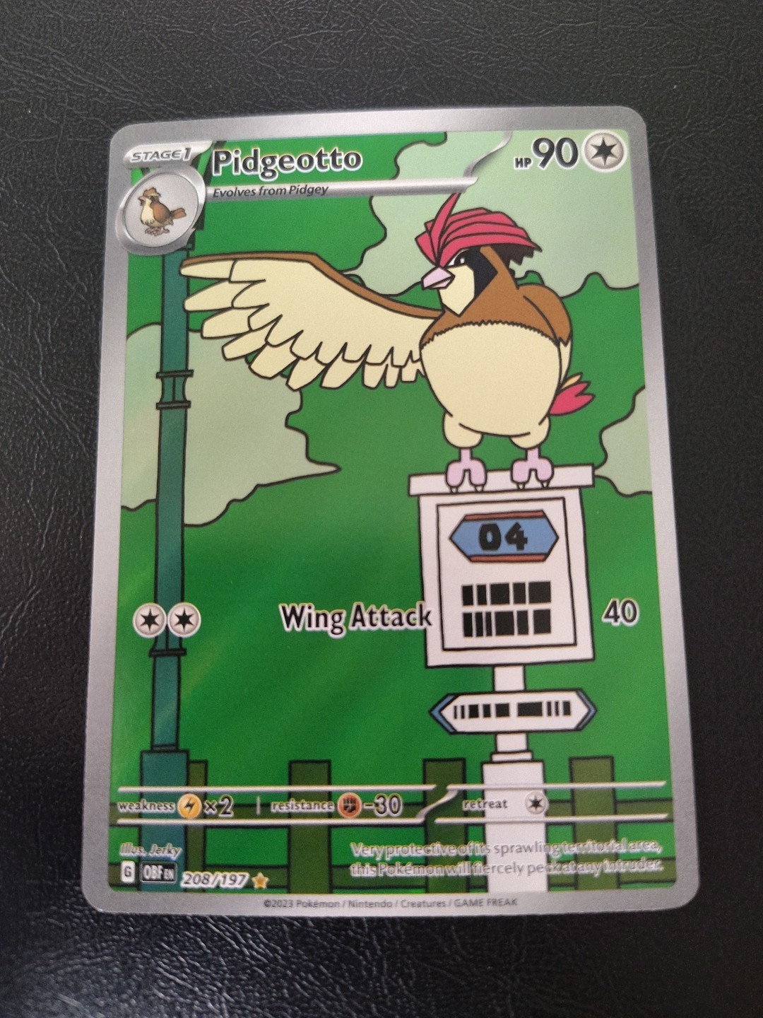 Pokemon Pidgeotto 208/197 Obsidian Flames NM