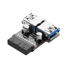 USB 3.0 Front Panel Header 19/20Pin To Dual USB A Motherboard Adapter