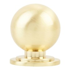 Touchpoint Ball Cabinet Knob - 30mm Diameter - Satin Brass  SKU: 578375
