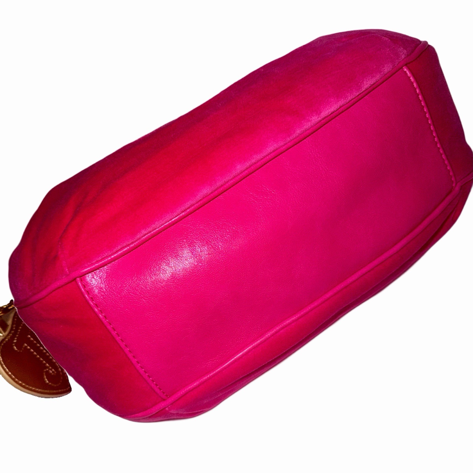 Juicy Couture Pink Yarrow Chain Handle Daydreamer Crest Velour Satchel Bag image 8