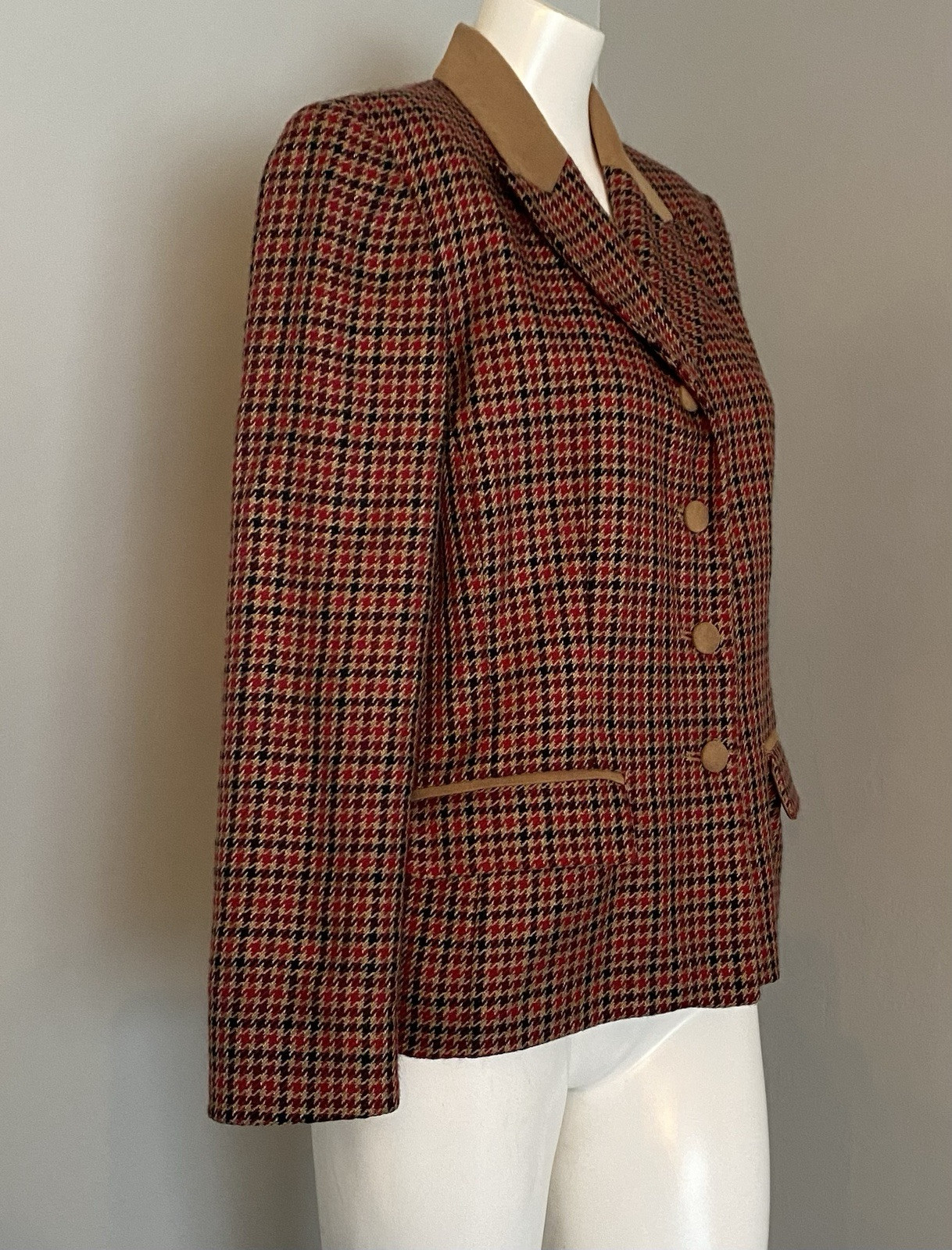 Pendleton Petites Wool Blend Houndstooth Blazer L… - image 2