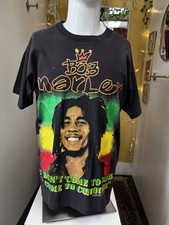 1996 Vintage Bob Marley Graphic T-Shirt by Sun Island / 100 Cotton / Men s L