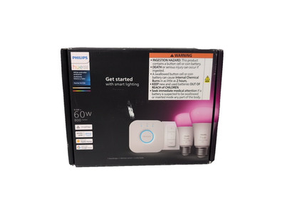 Philips Hue Starter Kit - 1 Bridge + 2 Smart Color A19 bulbs + 1 Dimmer *NEW*
