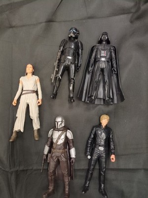 Black Series Star Wars 5 Action Figure Lot Stor tandalor, Darth Vadar, Luke, Rey