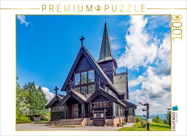 Puzzle Calvendo La Chapelle De Holmenkollen | 1000 PièCes, Format Assemblé 64 ×-image