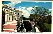 Postcard LIBRARY SCENE San Marino California CA d/20 AO6351