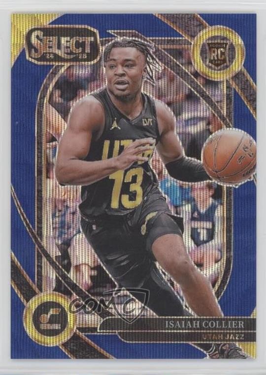 2024 Panini Select Courtside Blue Wave Prizm 22/75 Isaiah Collier Rookie RC 6m7