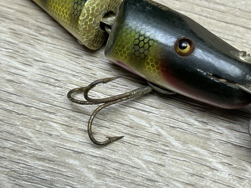 Vintage Creek Chub Bait Co Jointed Walleye Pikie Wood Fishing Lure - Picture 10 of 20