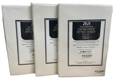 MIESZANKA X 3 POJEDYNCZE DOPASOWANE BARDZO GŁĘBOKIE PRZEŚCIERADŁA BIAŁY KOLOR GŁĘBOKOŚĆ 40CM MIESZANKA DŁ. 44/1