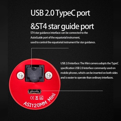 ASI120Mini Guide Star Tracking Camera With Advanced 1/3Inch Sensoring Durability