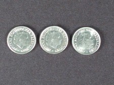 Lot Of 3 Netherlands 10 Cent Coins 1950, 1951, And 1958