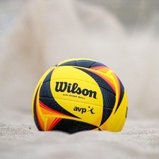 Wilson AVP OPTX Official Beach Volleyball Tour Match Game Ball - Black/Yellow
