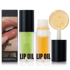 Women Tinted Lip Oil Crystal Clear Texture Lip Gloss Reduces Lip Lines 1Pcs
