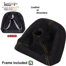 Schaltsack Schaltmanschette Leder für Porsche Boxster 987 911 997 Cayman gelb