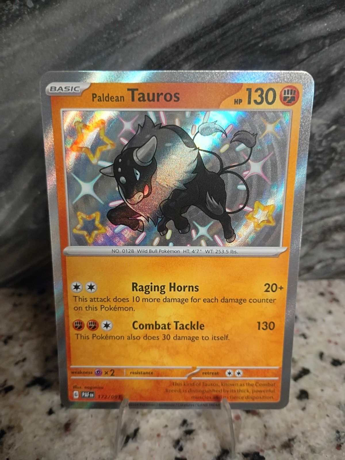 Paldean Tauros 172/091 Sv: Paldean Fates - Baby Shiny - Near Mint