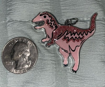 Coach Dreams Fragrance Metal Pink Glitter Rexy Dinosaur Charm | eBay