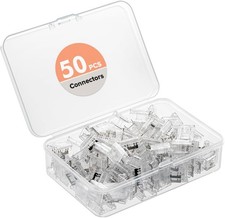 COB Connector 50pcs 8mm Transparent for Single Color LED Strip