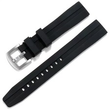 XL Silikon Uhrenarmband 18 20 22 24mm Rubber Extra Long Armband 14+9cm Länge